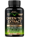 Green Tea Extract kapsler med grønne kaffebønner & Apple Cider Vincils - Energi & Metabolisme Support - Green Tea Supplement 50% EGCG - 20: 1 Natural Extract - for mænd og kvinder - 120 Veganske kapsler