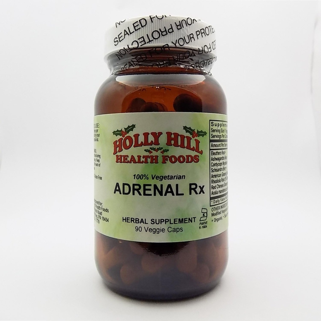 Holly Hill Health Foods, 100% vegetar binyrerne Rx, 90 vegetariske kapsler