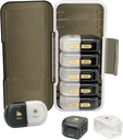 Ugentlig Pill Organizer 2 gange om dagen, Fugtighedsbevis, Aftagelige Kompartmenter, AM PM Pill Box 2X 7 dag, Rejse Pill Organizer til piller / Fish Oil / Medicin / Vitamin / Kosttilskud (sort + hvid)