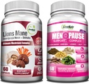 GreeNatr Energy Boost Plus Menopause Support Bundle: Vores Mushroom supplement giver en naturlig energi Boost, Fremme vedvarende Vitality + Herbal Menopause Complex for Hot Flashs, Nat Sweats