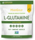 MariGold Pure Unflavored L- Glutaminpulver - Sund Gut, Immun, og Muscle Support, Non-GMO, Gluten Free, Soy & Allergen Free (5g / 5000mg per Serving)