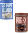 Glad Viking Vanilla og Chokolade Protein Powder, af Venus Williams, 20G Protein, Low Carb, Keto, Vegan, Glutenfri, Superfood, Komplet Meal Erstatning, 2 beholdere (24 oz. Hver)