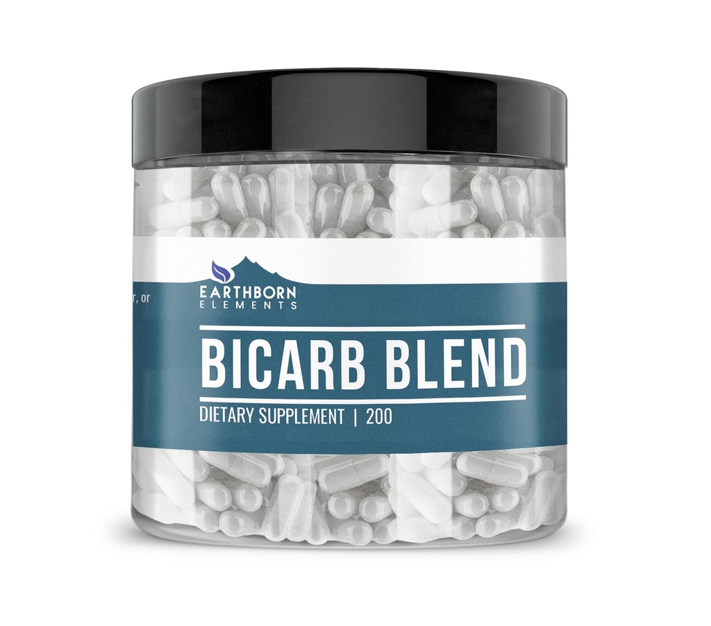 Earthborn Elements Bicarb Blend 200 Kapsler, Pure & Ufortyndet, Ingen tilsætningsstoffer