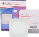 HEALQU Island Dressing - 4"x4", 30 Count - Bordered Gauze Sterile Individually Wrapped Gauze Pads, Water-Resistant, Non-Woven Backing - Soft and Breathable Wound Dressing for First Aid and Medical