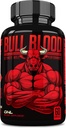 Bull Blood Testosteron Booster for mænd - Testosteron supplement til Stamina & Endurance - Maca Root, Horny Geat Weed, Tribulus Terrestris Extract & Tongkat Ali - Male Enhancing supplement - 60 Ct