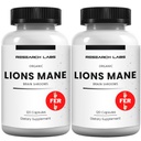 Research Labs Organic Lions Mane Supplement Capsules, 2 Fer 1 Ad - 240 Capsules w/Patent Litropane™ Immune System Booster Nootropic Brain Support Mushroom Supplement. Concentrated & Purified Extract
