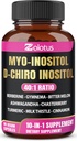 Zolotus Myo-Inositol & D-Chiro Inositol Ideel Ratio Inositol Supplement med Bitter Melon, Milk Thistle, Gurkemeje, Gymnema, Chasteberry, Ceylon Kanel, Ashwagandha, Berberine - 90 Kapsler