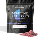 MoonBrew Magnesium Sleep Tea: Natural Melatonin- Free Sleep Aid Note 124; 14 Superfoods with Magnesium Glycinate & Adaptogens Note 124; Keto, Whole30 & Vegan Buddy 124; Nyd varme eller kolde - 30 Servere