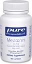 Ren indkapsling Melatonin 0, 5 mg - Natural Sleep Helper til sengetid - Regulerer Sleep- Wake Cycle - 0, 5 mg Melatonin - Vegan & Non- GMO - 180 kapsler