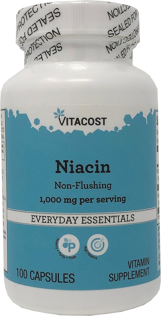 Vitacost Niacin Non - Flushing - 1000 mg per servering - 100 kapsler