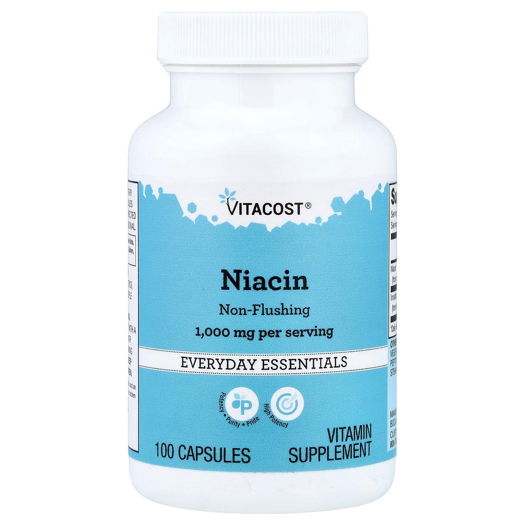 Vitacost Niacin Non - Flushing - 1000 mg per servering - 100 kapsler