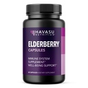 Sambucus Black Elderberry Capsules - immunsupport for voksne - 400mg af ekstrakt per servering for total wellness - Vegetarisk-venlig, ikke-GMO, Unflavored - 60 Greve, 2 Måned Supply