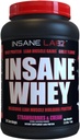 Insane Labz Insane Whey, 100% Muscle Building Whey Protein, BCAA Amino Profile, Mass Gainer, Meal Erstatning (Jordbær & Cream, 30 Servere)