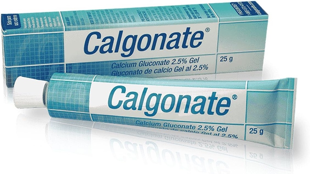 2, 5% Calcium Gluconat Hydrofluorsyre Neutraliserende Gel 25G Tube - 1 pakning