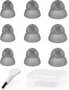Hearing Aid Domes - Dobbelt lag Lukket type Power Dome for Resound SureFit RIC og Open Fit BTE Høreforstærker Øre Tips Tilbehør med Carry Case (Trial Pack 9pcs)