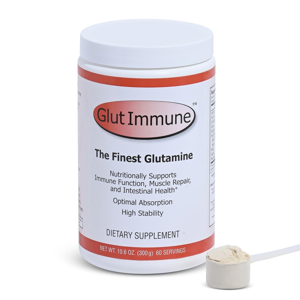 Glutimmunet Den fineste Glutamin Powder Dairy- Free 300g Well Visdom, naturligt Superior Covalent Blandet Glutamin supplement til Gut Sundhed, Immun Focus & Inddrivelse med 60 Servering
