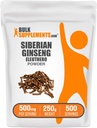 Bulkadditions.com Eleuthero Powder - Sibirisk Ginseng Powder, Eleutherococcus senticosus, Ginseng Herbal Supplement - Gluten Free, 500mg per servering, 250g (8,8 oz) (Pack of 1)