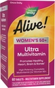Naturen er i live! Vitaminer til kvinder 50 Plus, Komplet Multivitamin, High Potency Formel, med Methylerede B12, Glutenfri, 60 tabletter