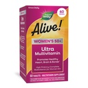 Naturen er i live! Vitaminer til kvinder 50 Plus, Komplet Multivitamin, High Potency Formel, med Methylerede B12, Glutenfri, 60 tabletter