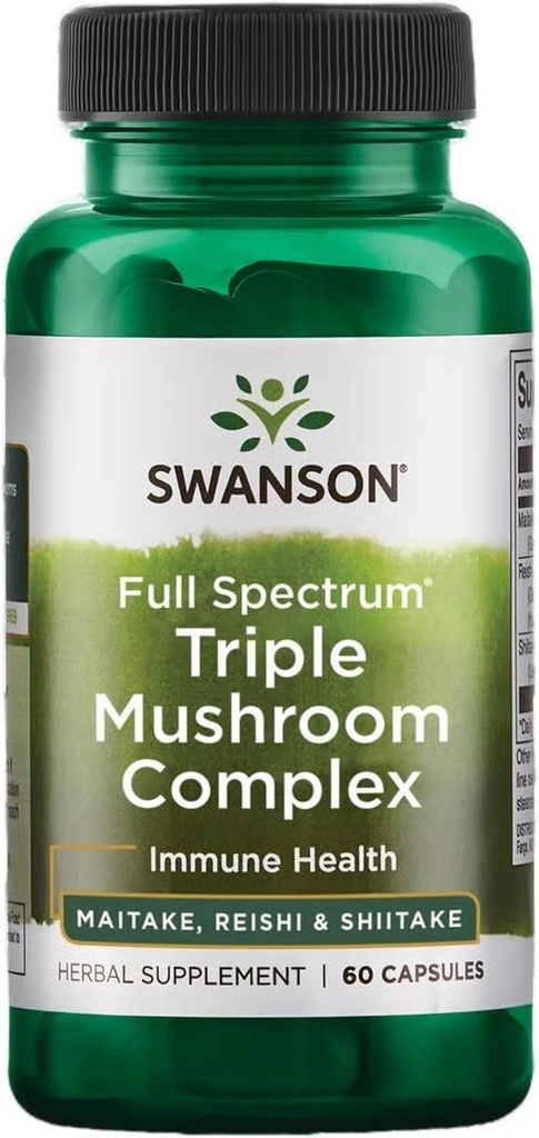Swanson Full Spectrum Triple Mushroom Complex 60 kapsler