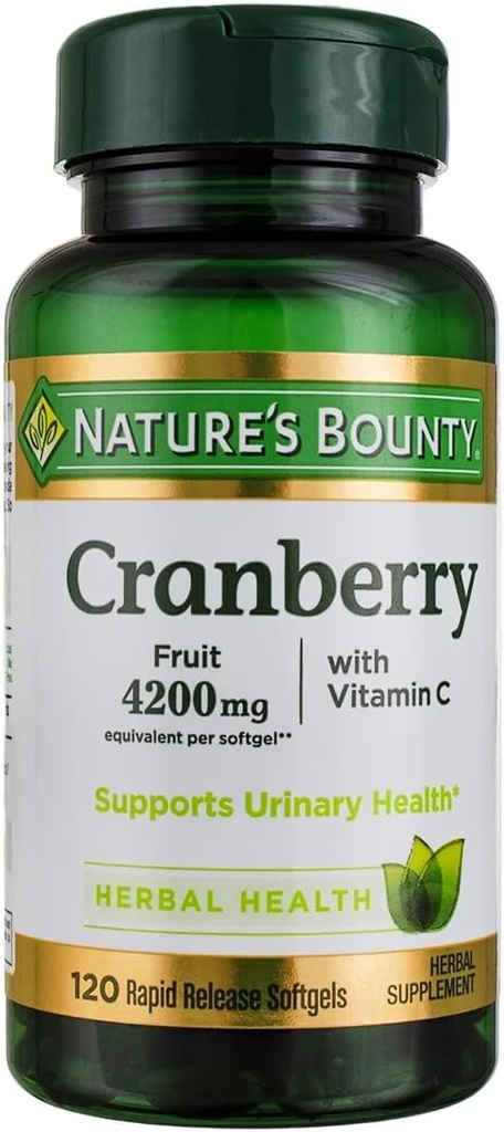 Nature 's Bounty Cranberry Fruit Softels 4200mg plus C-vitamin, 100 tæller