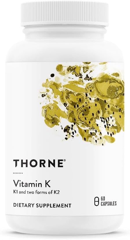 Thorne Research - 3- K Complete - Vitamin K1 og K2 til hjerte og ben support - 60 kapsler