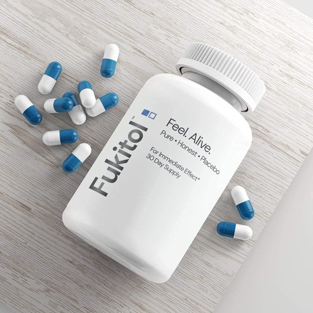 Fukitol Placebo Pills 30 ct - Når det er tid til at lave en ændring - Pure & Honest Sugar Pill Capsule