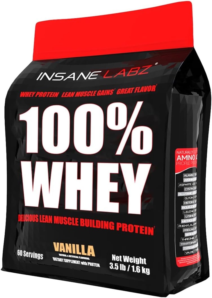 Insane Labz 100% Whey Protein (60 Servere, Vanilla)