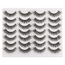 Nyligt blænder Falsk Eyelases Katteøjne Wispy Natural Faux Mink Lass 14 Par Pack Light Volume Short Fake Eye Lass Multipack