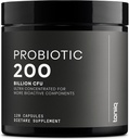 Toniiq 200 Millioner CFU probiotisk supplement 30 Verificeret treparts testede stammer - Fuldt Shelf- Stable Probiotika Formel med Prebiotic Blend - Udvidet frigivelse kapsler