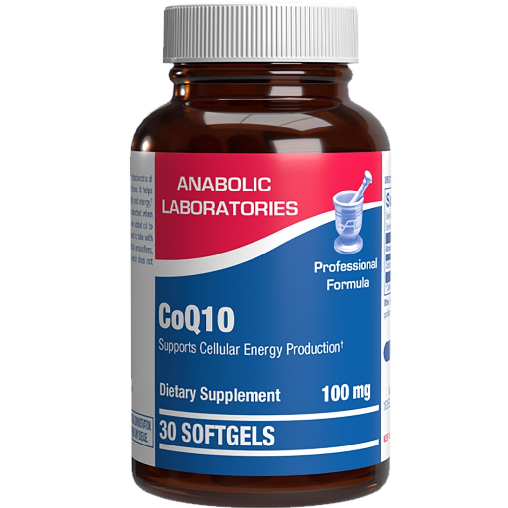 Høj Absorption CoQ10 100mg Softgels - Clinical Formel Coenzym Q10 100mg for Skin Heart Energy Antioxidant and Brain Support - Let at synke - Lavet i USA i cGMP faciliteter - 30 Servere