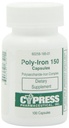 Kosttilskud - Poly jernkapsler 150 mg (100 kapsler pr. flaske) efter Cypress Pharmaceutical # 185- 01 (2 flasker à 100 kapsler)