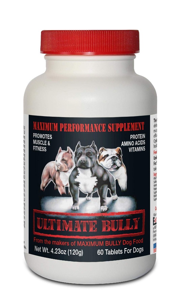 Ultimate Bully - Maximum Performance Canine Supplement, 60 tabletter, Lavet i USA
