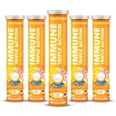 Nutrazul Immuntriple Action Effervescent Tablets - Vitamin C 1000 mg, Vitamin D 400 IE, Zink 10mg I Orange (pakning med 5X20)