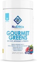 Nuethix Formuleringer Gourmet grønne drikke pulver Kosttilskud med frugt og grøntsager Superfødevarer og probiotika, Berry, 30 Servere