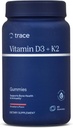 Trace Minerals - 124; D3- vitamin + K2 Gummies - 124; 5000 IE D3 + 50 mcg K2 - 124; Vegan, Sugar Free, Gluten Free, Natural Strawberry Flavor - 124; 60 Servere