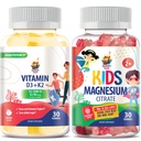 SUNNY SAM Magnesium gummier til børn og vitamin D3 K2 gummier 5000 IE.