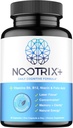Nootrix Brain Plus Nootrop Supplemented 124; Understøtter hukommelse, mental fokus, kognitiv sundhed & energi; 124; fremmer sund mood & hjerne funktion; 124; vitamin B1, vitamin B6 & vitamin B12; 124; 30 kapsler