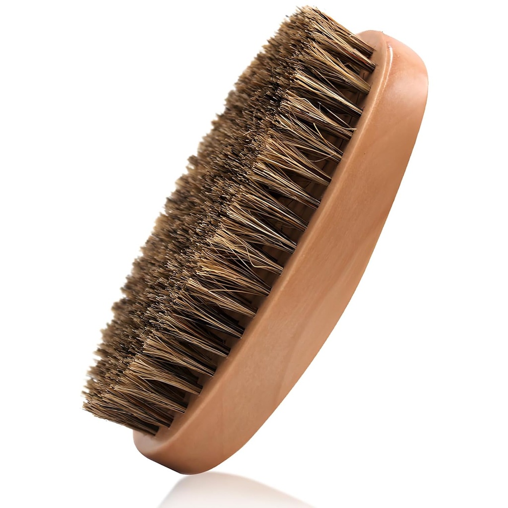 Vildsvinebørster til mænd - Lille Soft Beard Brush, Pocket Travel Herretræ Mustache Brush