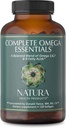 Natura Health Products Complete Omega Essentials Supplement - Balanced Blend of Omega 3, 6, 7, & 9 Fedtsyrer - Featuring Fish Oil Concentrate, Borage Seed Oil, Sea Buckthorn Berry (120 softels)