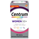 Centrum sølv kvinders Multivitamin til kvinder 50 Plus, Multivitamin / Multimineral supplement med vitamin D3, B Vitamin, non-GMO ingredienser, Understøtter hukommelse og kognition hos ældre voksne - 65 Ct