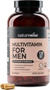 NatureWise Multivitamin til mænd - daglig mandlige støtte - mineraler & urter for energi, ydeevne, immunitet - med vitamin A, C, D, B- Complex - Soy & Gluten- fri, ikke-GMO - 240 kapsler [6-måned Tilgang]