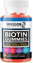 INVIGOR8 Biotin Gummies 10000mcg · 124; Hårhudnegle Vitaminer Biotin supplement til kvinder & Kids 5000mcg x2 · 124; Vegan Kosher Halal · 124; Strawberry Flavor · 124; 60