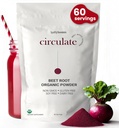 Organic Beet Root Powder - California Grown, 100% USDA Certified Organic - Nitroxide Boost, Vegan Superfood for Heart Health Mænd & Kvinder, Blodtryk & Energi, Non- GMO (60 Servere)