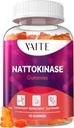 VAITE Nattokinase Supplement 2000 FU (Fibrinolytiske Enheder) 100mg - Enzyme Supplement, Vegan Formel, Understøtter sundhed, Double Strength, Non- GMO, Soy Free, Gluten Free, 60 Vegetar Gummies