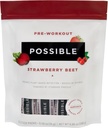 Beet Pre- Workout - Jordbær Beet Flavor - Individuelt indpakket Servering - Indeholder B- Vitaminer og grøn te koffein ekstrakt - Kilde til nitrater - 1 Bag, 20 Stick Packs