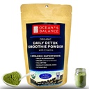 Ocean 's Balance Daily Detox Smoothie Powder med Cilantro, Blåbær, Spirulina, Dulse Seaweed & Barley Grass Powder - Nemt fordøjede Smoothie Mix til Detox Cleanse (4 oz - 1 pakke)