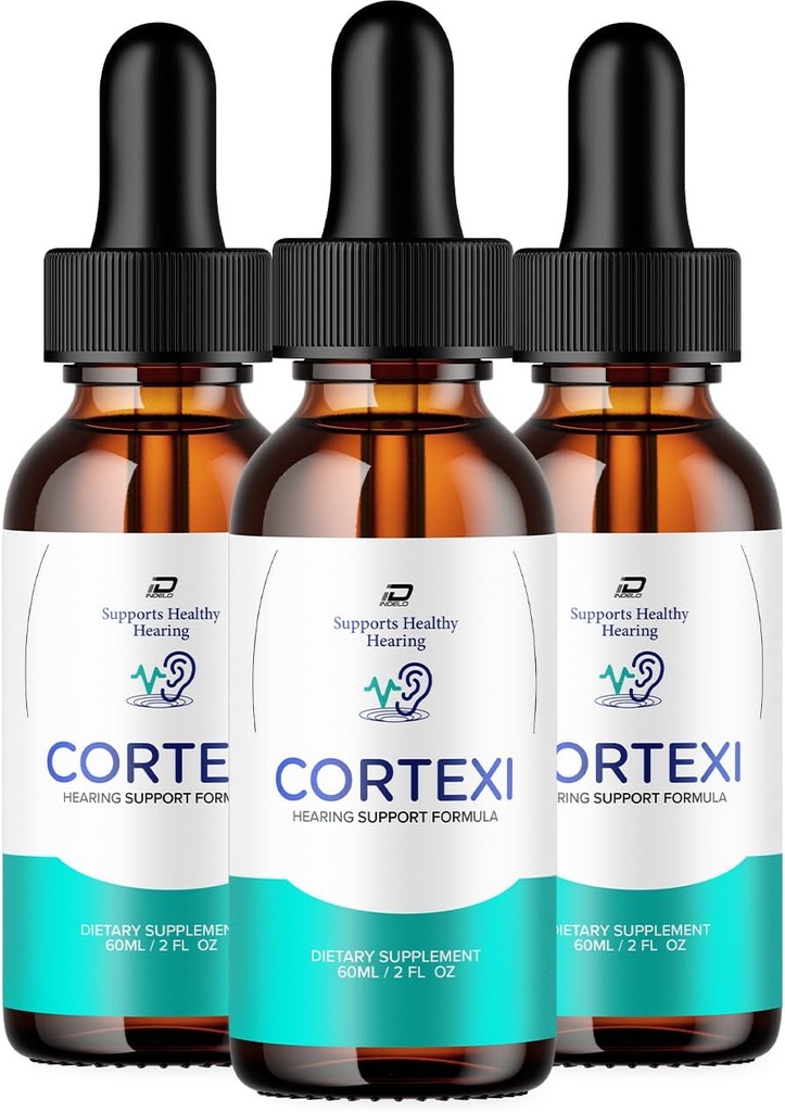 Cortexi Tinnitus Ear Drops - Cortexi 24, Cortexi Liquid Drops, Cortexi Anmeldelser, Cortexi Drops til Ear Relief (3 Pack - 180 ML)