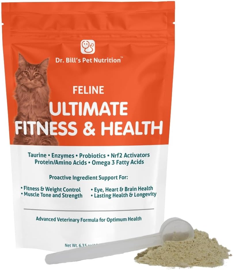 Dr. Bill 's Feline Ultimate Fitness & Health; Cat Multivitamin Powder - Daily Supplements